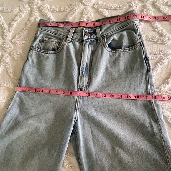 Levis Premium High Loose Light Wash Blue Wide Leg Jeans Size 27 - Picture 8 of 11